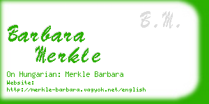 barbara merkle business card